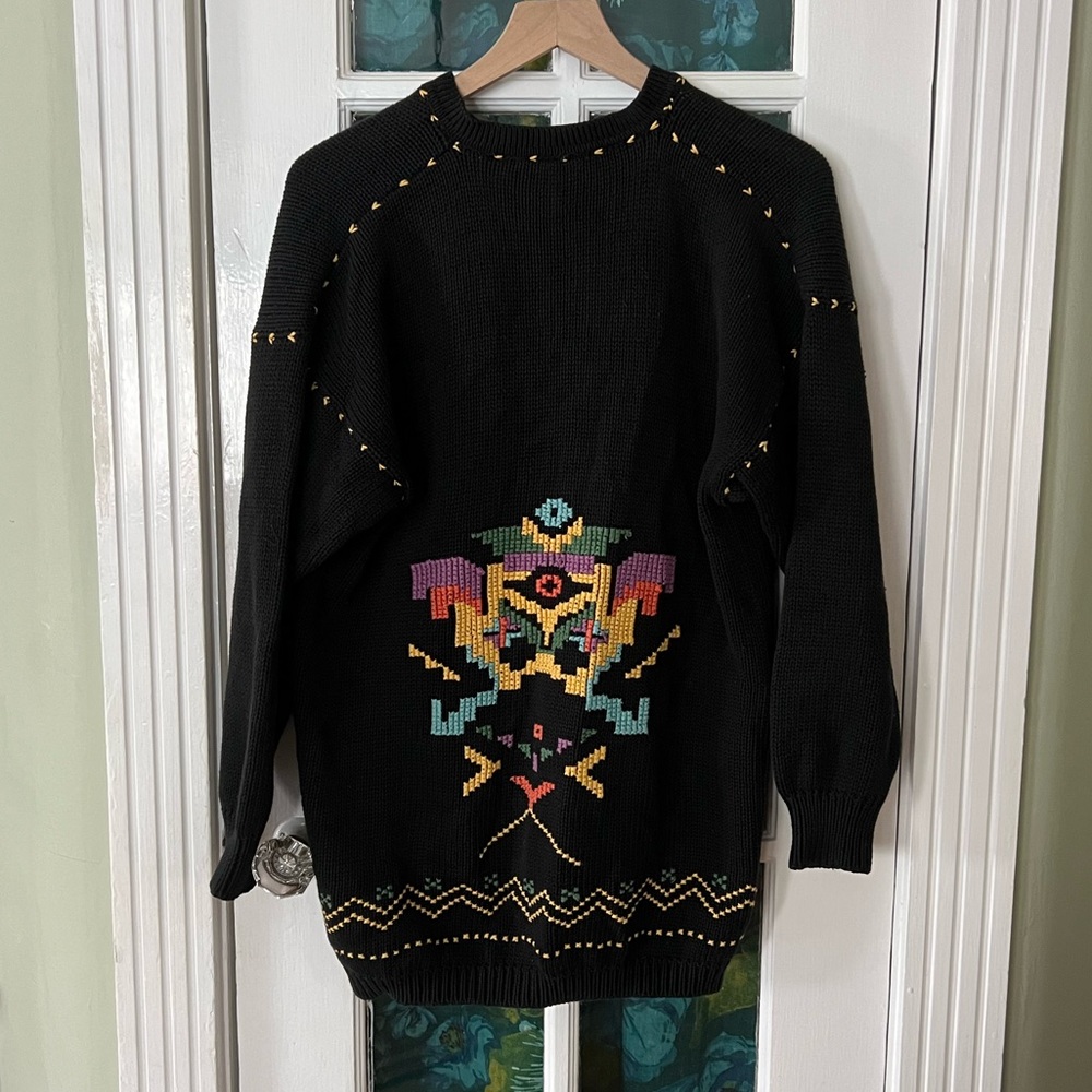 Vintage “Qui Designer Collection” oversized cardigan